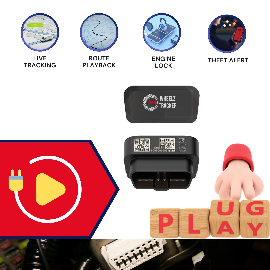 Wheelz Tracker OBD Plug & Play – GPS (Wireless | No Installation)