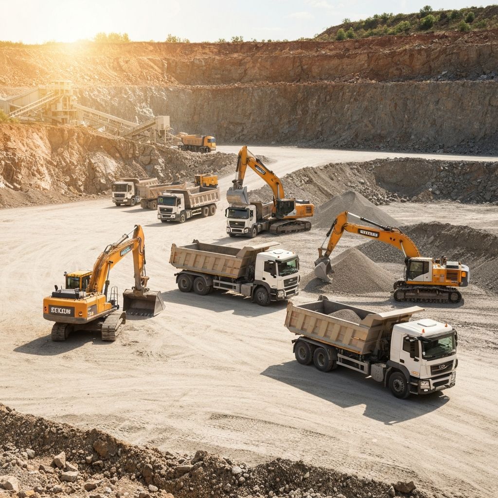 Quarry Mining Trucks and Tipper Lorries